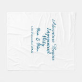 lässt das Abenteuer beginnt Verlobungsfeier Name d Fleecedecke (Vorderseite (Horizontal))