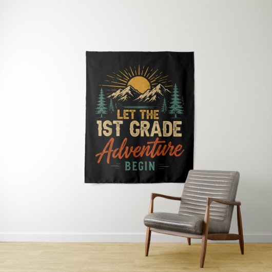 Lasst das Abenteuer der 1. Klasse beginnen Wandteppich (Beispiel)