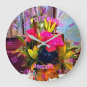 Lasst das Leben blühen PM0001 Große Wanduhr (Vorderseite)