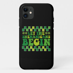 Lasst den Schabernack beginnen Irisch Groovy Retro Case-Mate iPhone Hülle