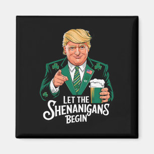 Lasst den Schabernack beginnen St Patricks Day Fra Magnet