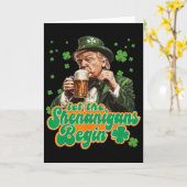 Lasst den Schabernack beginnen St. Patrick's Day S Karte (Gelbe Blume)