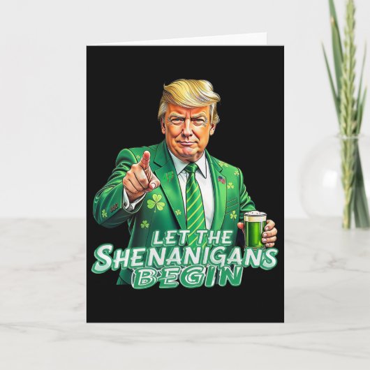 Lasst den Schabernack beginnen St. Patrick's Day T Karte (Vorderseite)