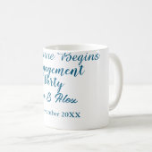 Lasst die Abenteuer beginnen Verlobungsfeier Name Kaffeetasse (VorderseiteRechts)