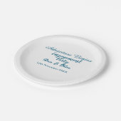 lässt die Abenteuer beginnen Verlobungsfeier Name  Pappteller (Schrägansicht)