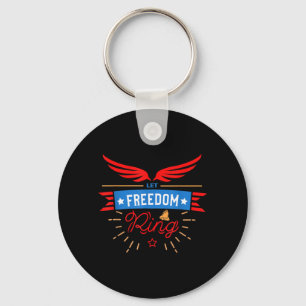 Lasst die Freiheit in den USA am patriotischen 4.  Schlüsselanhänger
