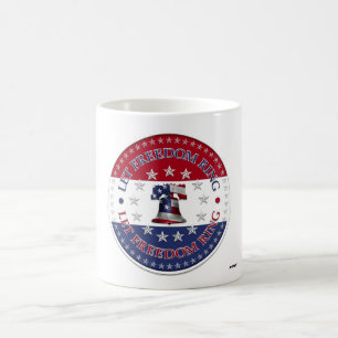 Lasst die Freiheit mit der Freiheitsglocke 13 & 50 Kaffeetasse