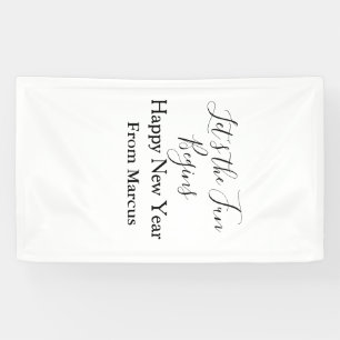 Lasst die Freude beginnen Frohes neues Jahr Name J Banner