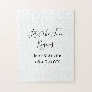 Lasst die Freude beginnen Name des Brautpaares Dat Puzzle