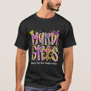Lasst die guten Zeiten beim Mardi Gras-Perlen Fleu T-Shirt