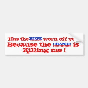 Lässt die HOFFNUNG sich abnutzen Autoaufkleber