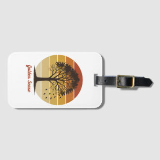 Lasst die Kürbis-Zeiten Rollen Herbstdesign Gepäckanhänger