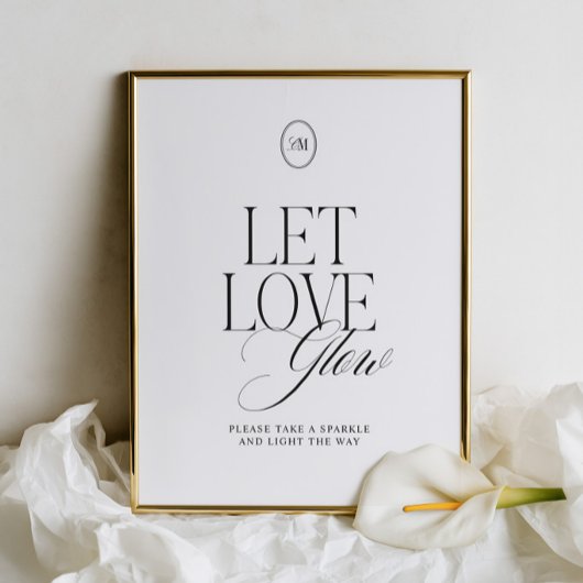 Lasst die Liebe leuchten Abschieds-Wedding-Schild 
