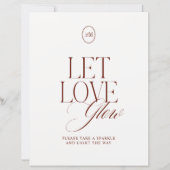 Lasst die Liebe leuchten Abschieds-Wedding-Schild (Vorderseite)