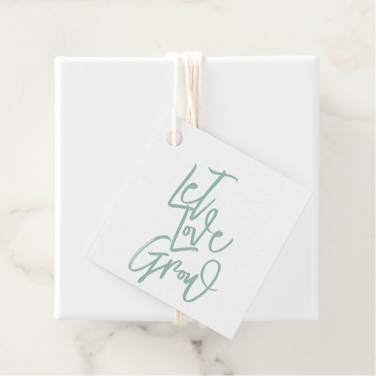 Lasst die Liebe wachsen Geschenkanhänger (Beispiel)