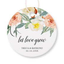 Lasst die Liebe wachsen Pfirsich-Aquarell-Blumenho