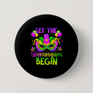 Lasst die Mätzchen beginnen Jester Lustiger Mardi Button