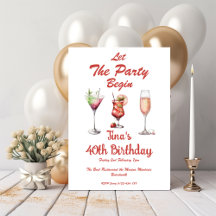 Lasst die Party für Erwachsene zum 40. Geburtstag