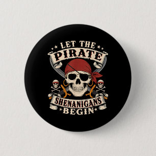 Lasst die Piratenstreiche beginnen Totenkopfpirat Button