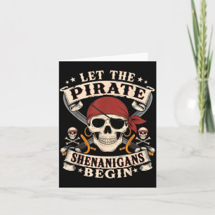 Lasst die Piratenstreiche beginnen Totenkopfpirat Karte
