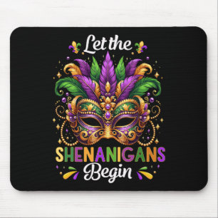 Lasst die Schelmereien beginnen Mardi Gras Perlen Mousepad