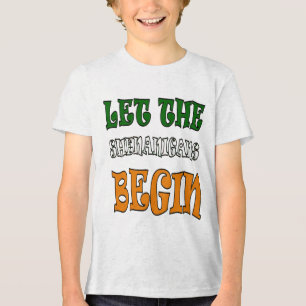 Lasst die Schelmereien beginnen St. Patrick's Day Tri-Blend Shirt