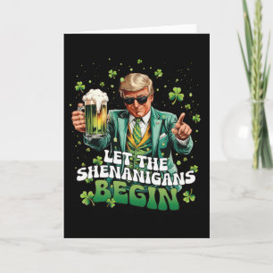 Lasst die Schelmereien beginnen Trump St. Patrick' Karte