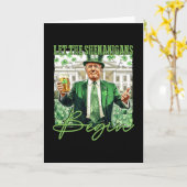 Lasst die Schurkereien beginnen Trump St. Patrick' Karte (Gelbe Blume)