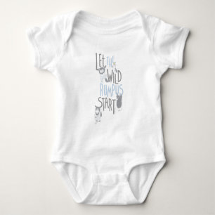 Lasst die wilde Rumpelzeit beginnen - Blau Baby Strampler