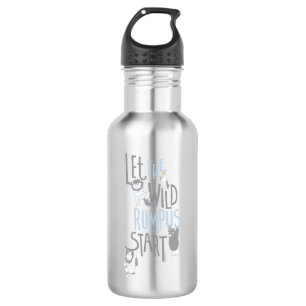 Lasst die wilde Rumpelzeit beginnen - Blau Edelstahlflasche