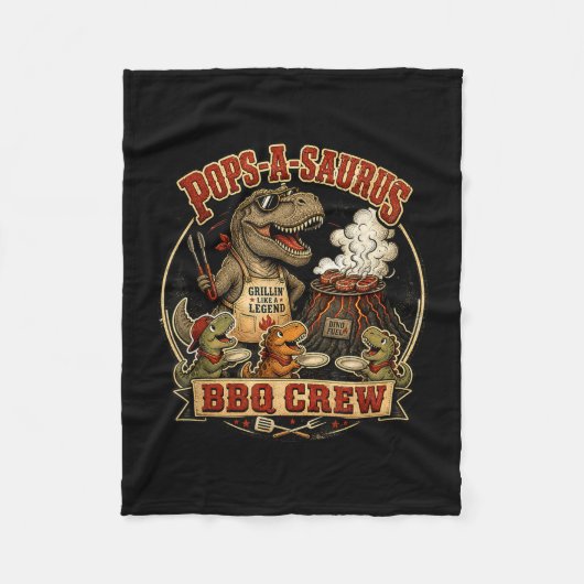 Lässt einen Saurus BBQ-Crew lustiger Dinosaurier-V Fleecedecke (Vorderseite)