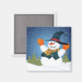 Lasst es den Mann schneit! Magnet (Vorderseite/Rückseite)