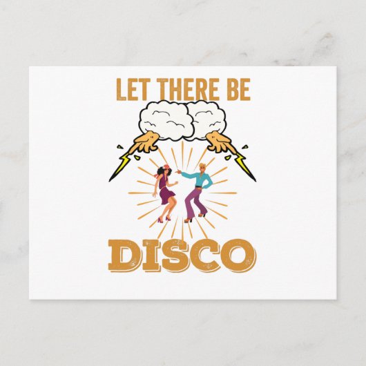 Lasst es Disco Funk geben Postkarte (Vorderseite)