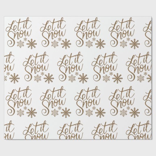 Lasst es Gold-Wrapper Geschenkpapier (Flach)