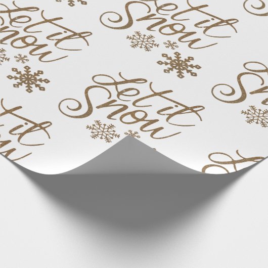 Lasst es Gold-Wrapper Geschenkpapier (Ecke)