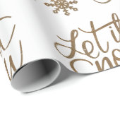 Lasst es Gold-Wrapper Geschenkpapier (Rolleneckpunkt)