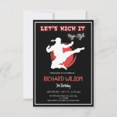 Lasst es Ninja töten | Neon Karate Birthday Party Einladung (Vorderseite)