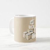 Lasst es schneien Blocks Weihnachten Kaffeetasse (Vorderseite Links)