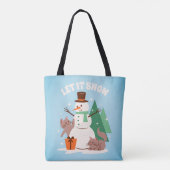 Lasst es schneien Freunde Tasche (Rückseite)