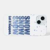 Lasst es schneien iPhone 15 hülle (Rückseite (Horizontal))