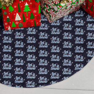 Lasst es schneien polyester weihnachtsbaumdecke