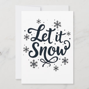 Lasst es schneien Schneeflocke Winterzeit Weihnach Einladung