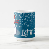 Lasst es schneien Schneemann Kaffeetasse (Mittel)