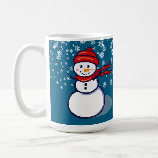 Lasst es schneien Schneemann Kaffeetasse (Links)