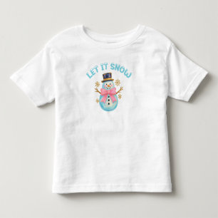 Lasst Es Schneien Schneemann Kleinkind T-shirt