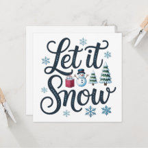 Lasst es schneien Schneemann Weihnachten