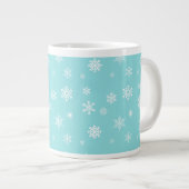 Lasst es schneien... Schönes Schneeflockendesign Jumbo-Tasse (Vorderseite Rechts)