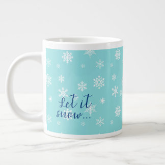 Lasst es schneien... Schönes Schneeflockendesign Jumbo-Tasse
