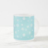 Lasst es schneien... Schönes Schneeflockendesign Mattglastasse (VorderseiteRechts)