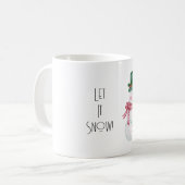 Lasst es schneien Weihnachten Kaffeetasse (Vorderseite Links)